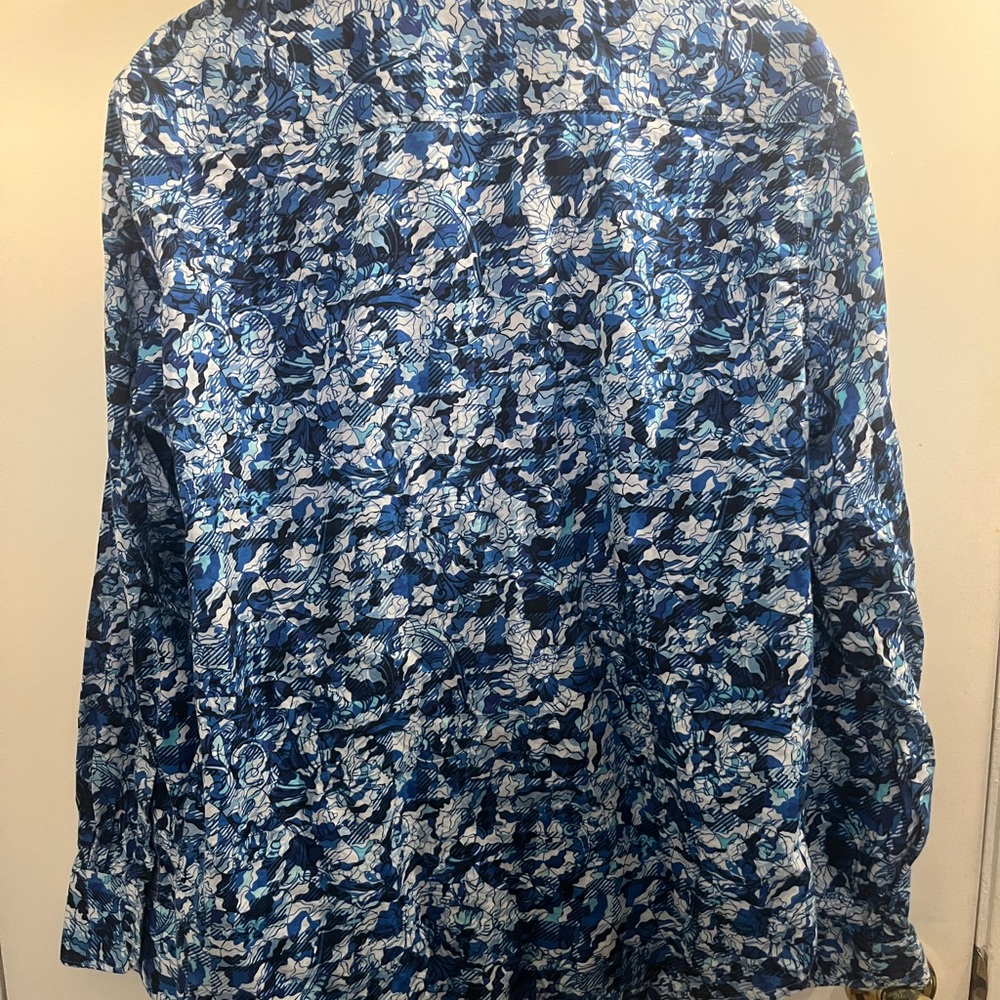 Robert Graham Multi-Blue Patterned Button-Down Sh… - image 2
